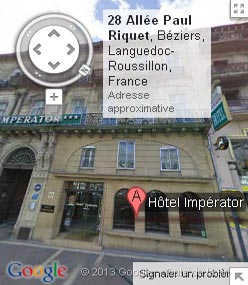 Hotel Imperator*** Bziers Centre ville -  cliquez pour agrandir streetview